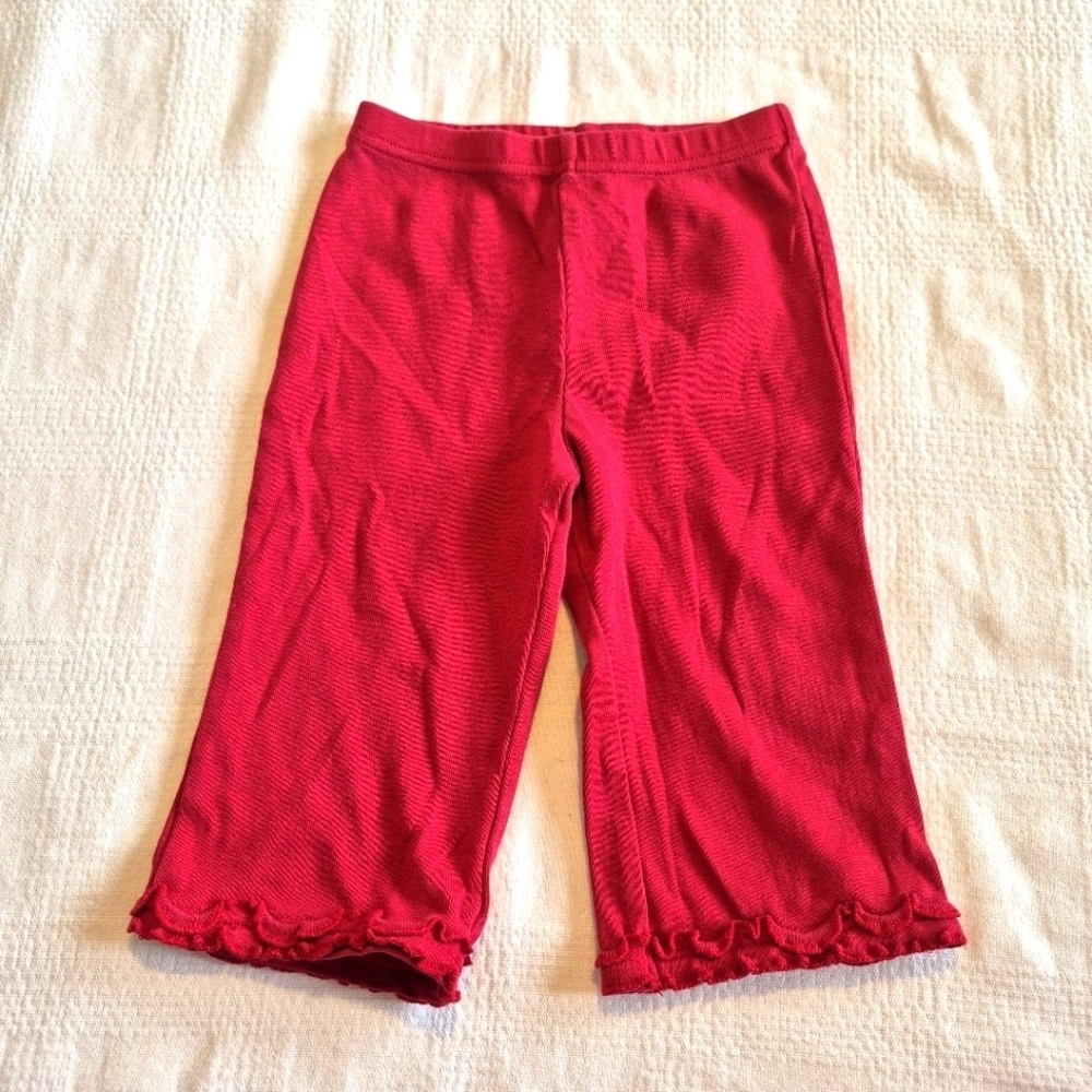 Gymboree girls size 12-18 months red ruffle bottom pants Vintage VGUC